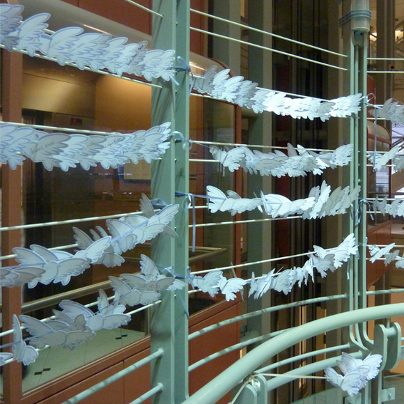 doves of hope atrium display