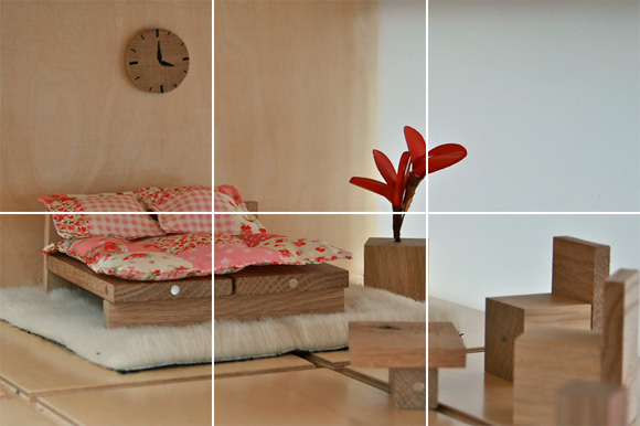 magnetic oak furniture set for qubis haus
