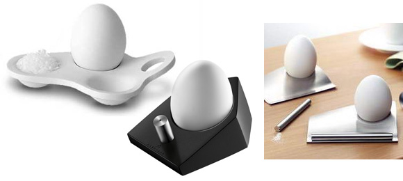 design egg cups with salt dispenser