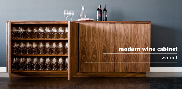 modern wine credenza