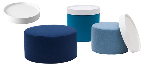 drum pouf coffee table
